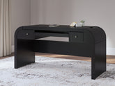 Warmstead Furniture - Ashley Furniture - Rowanbeck Office Desk - Home Office Desk / Black - H821-44